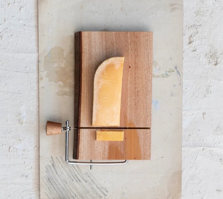 Mahogany Wood & Stainless Steel Cheese Slicer