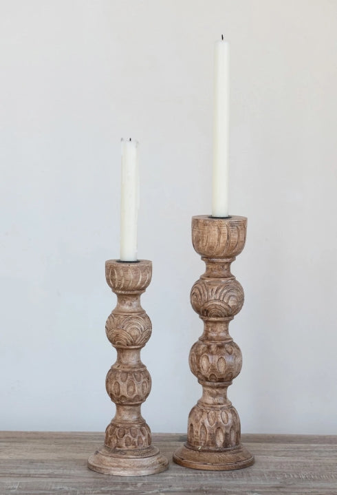 Hand Carved Taper Candles Assorted