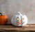 Small White Pumpkin Terracotta Jack-O-Lantern