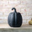 12"H Black Terracotta Pumpkin