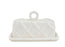 White Ceramic Bamboo Inspired Butter Dish