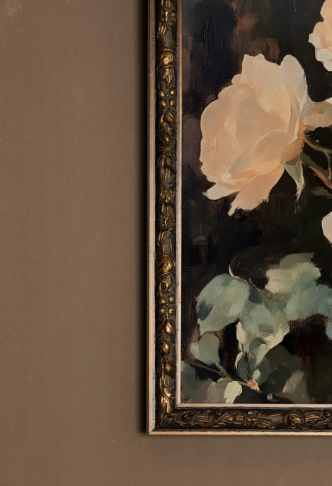 Velvet Roses Bronze Framed Art
