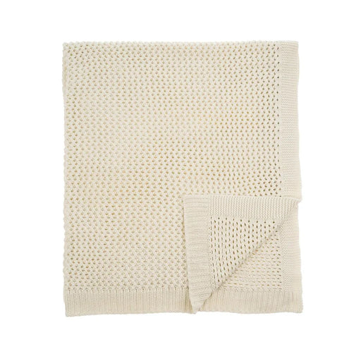Ivory Knit Throw Blanket